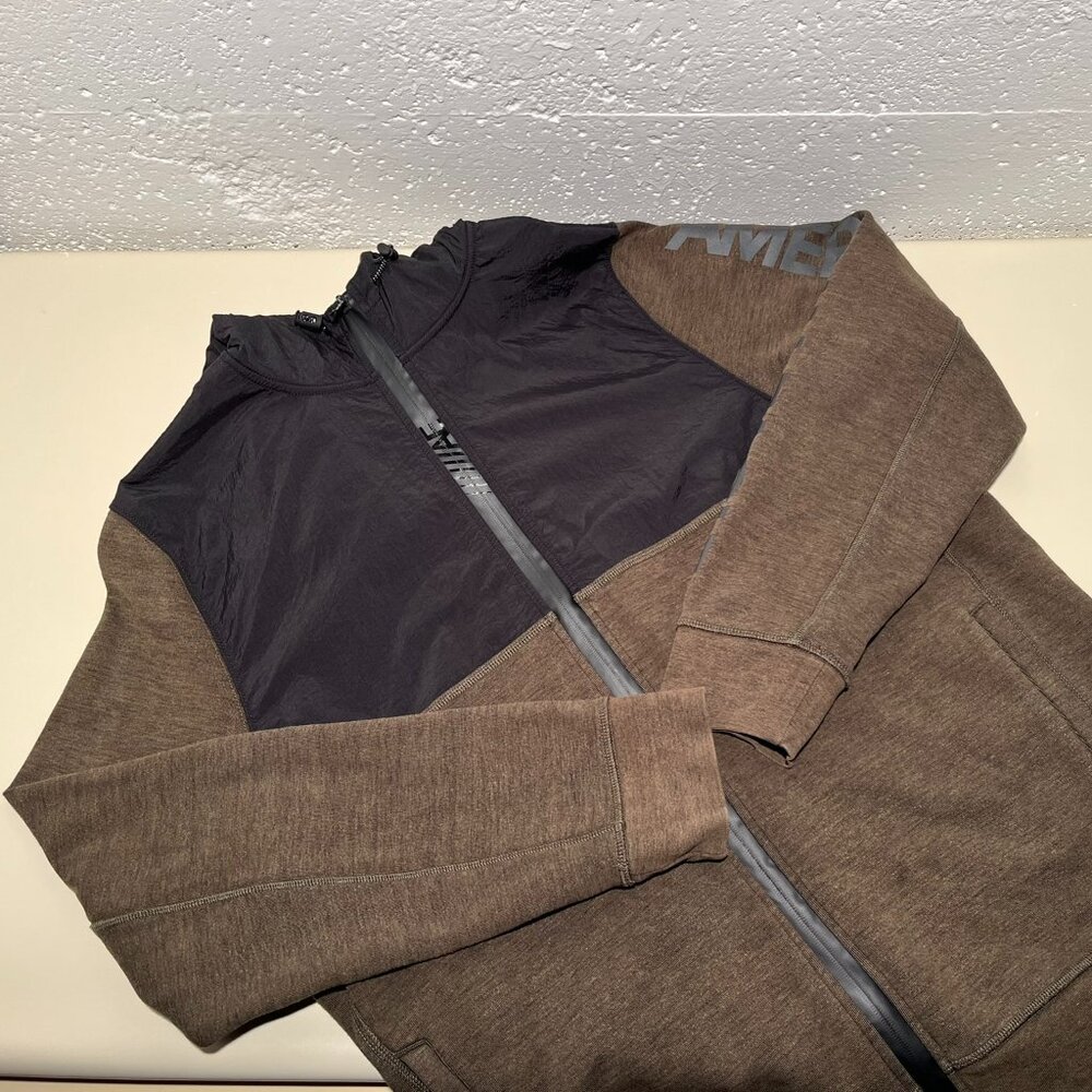 American Eagle Men's Active Flex Color-Block Zip-Up Jacket with Hood